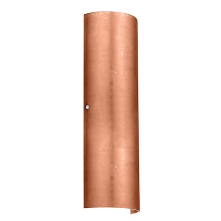 Torre 22 Wall Sconce, Copper Foil, Polished Nickel Cap Finish, 2x100W Incandescent